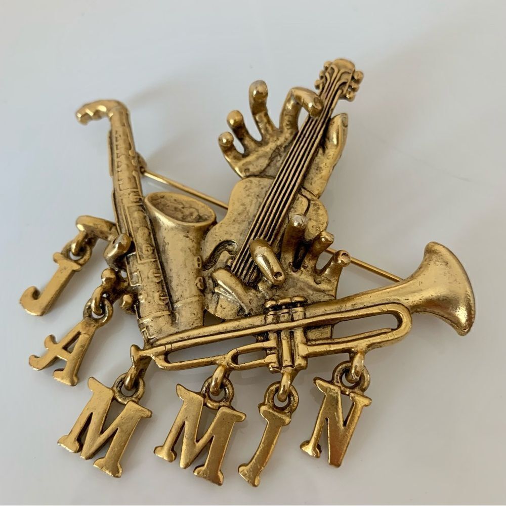 Vintage Jammin Musical Jazz Brooch - Picture 4 of 5